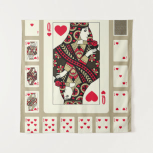 Kaarten van het pak van het Geest in stijl spelen Wandkleed