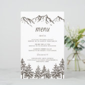 Kaarten van het Rustic Mountain Elegant Pine Weddi (Staand voorkant)
