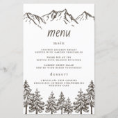 Kaarten van het Rustic Mountain Elegant Pine Weddi (Voorkant)