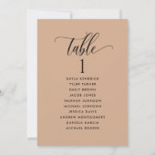 Kaarten van het Terracotta-zitplan met gastnamen (Achterkant)