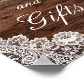 Kaarten van Rustisch hout en Poster van Gifts Wedd (Hoek)