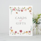 Kaarten van wilde bloemen en steuntenteken (Staand voorkant)