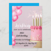 KAARTEN VERJAARDAG UITNODIGING (Voorkant / Achterkant)