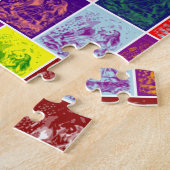 Kaarten vliegen neer op Alice pop art Legpuzzel (Zijkant)