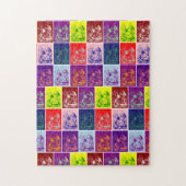 Kaarten vliegen neer op Alice pop art Legpuzzel (Verticaal)