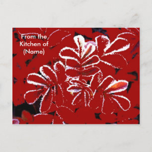 Kaarten voor aangepast kerstrecept feestdagenkaart