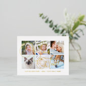Kaarten voor aangepaste fotoCollage Real Folie Cal (Staand Voorkant)
