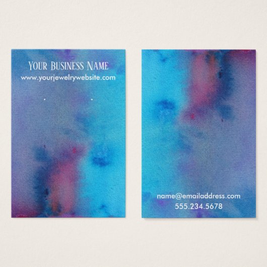 Kaarten voor abstracte Waterverf-verhuurder Visitekaartje (Voorkant /achterkant)