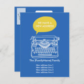 Kaarten voor adreswijziging van schrijfmachine (Voorkant / Achterkant)