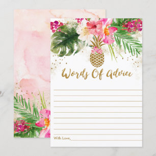 Kaarten voor advies over ananas tropische Baby sho