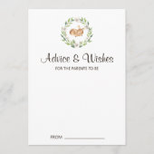 Kaarten voor advies over het Baby shower van Flora (Voorkant)