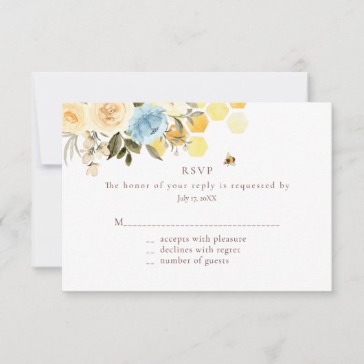 Kaarten voor bijenrespons RSVP kaartje (Voorkant)