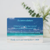 Kaarten voor blauwe balkbruiloft (Staand voorkant)