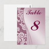 Kaarten voor Burgandy Wedding Table Briefkaart (Voorkant / Achterkant)