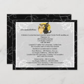 Kaarten voor Cat & Owl Halloween Wedding Enclosure (Voorkant / Achterkant)