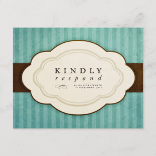 Kaarten voor Charm Blue en Chocolate Response RSVP Kaartje