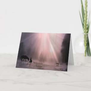 Kaarten voor cowboy kerst, geloof in religie