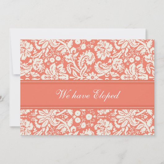 Kaarten voor de aankondiging van Coral Damask-opbe (Voorkant)