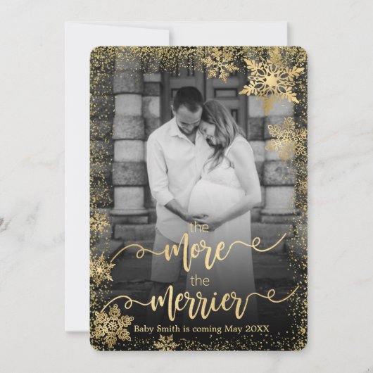 Kaarten voor de aankondiging van de kerstzwangersc (Voorkant)