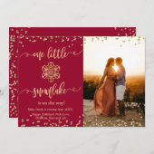 Kaarten voor de aankondiging van de kerstzwangersc (Voorkant / Achterkant)