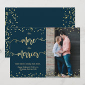 Kaarten voor de aankondiging van de kerstzwangersc (Voorkant / Achterkant)