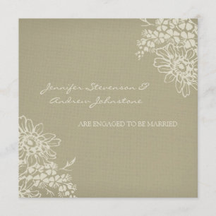 Kaarten voor de bekendmaking van Floral Verloving