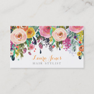 Kaarten voor de benoeming van Floral Hair Stylist Afsprakenkaartje