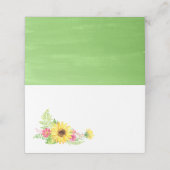 Kaarten voor de zomerzonnebloembuffet (Buitenkant ongevouwen)