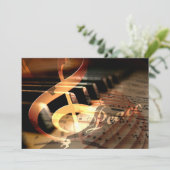 kaarten voor feestelijke viering met piofoon voor (Staand voorkant)