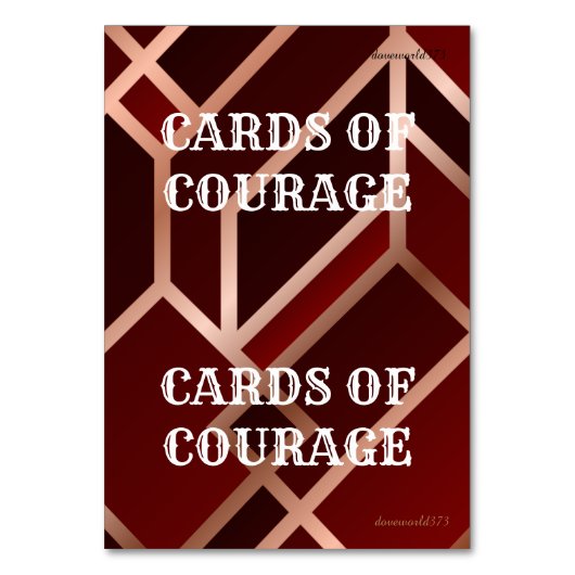 Kaarten voor Game Courage (Voorkant)