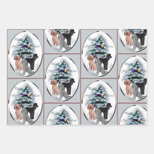 Kaarten voor gebak kerstcadeaus inpakpapier vel (Voorkant)