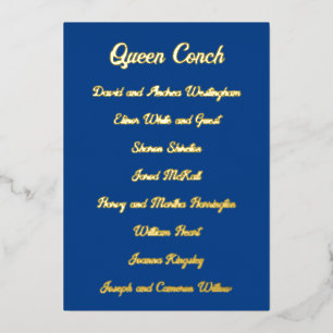 Kaarten voor goudolietafelbijeenkomsten bruiloft