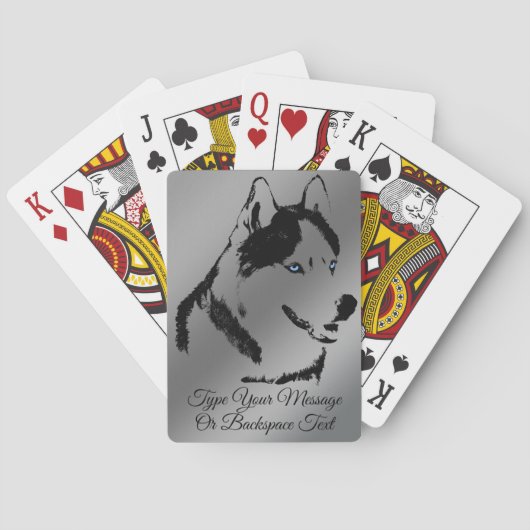 Kaarten voor het afspelen van Husky Gepersonalisee (Achterkant)