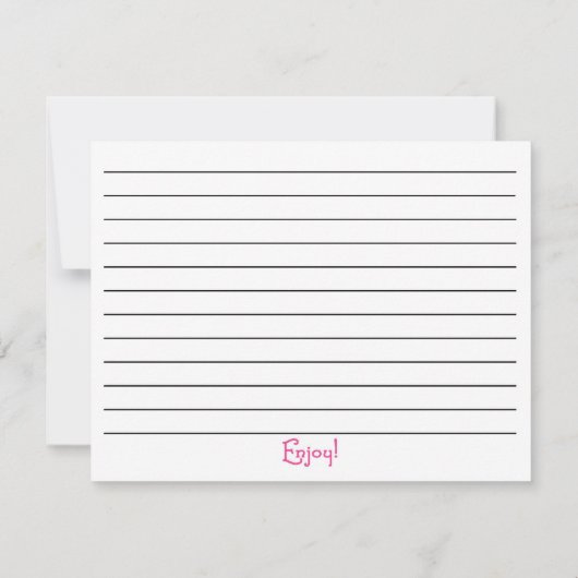 Kaarten voor het bakken van rubber spatulas (Achterkant)