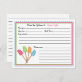 Kaarten voor het bakken van rubber spatulas (Voorkant / Achterkant)