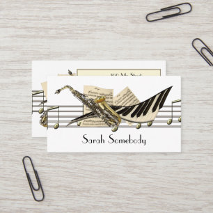Kaarten voor het muziekontwerpprofiel visitekaartje