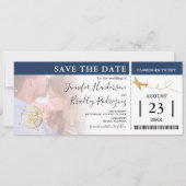 Kaarten voor instapkaarten | Navy Save the Date Ph (Voorkant)