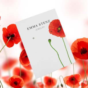 Kaarten voor juwelenweergave verdienen ・ Poppy een Visitekaartje