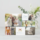Kaarten voor kerst met collage - Rustic Floral Dee (Staand voorkant)