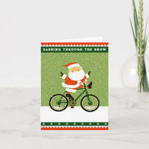 Kaarten voor kerst met fietsfeestdag