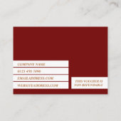 Kaarten voor kerstcadeaubonnen visitekaartje (Achterkant)