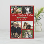 Kaarten voor Kerstmis met foto-inkuilstarvis (Staand voorkant)