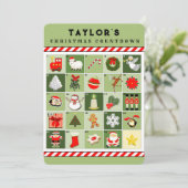 Kaarten voor kerstmis met kleinkinderen (Staand voorkant)