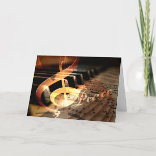 kaarten voor kerstmis met pianoleraar