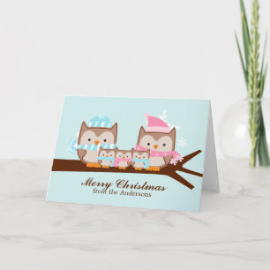 Kaarten voor kerstmis van de familie