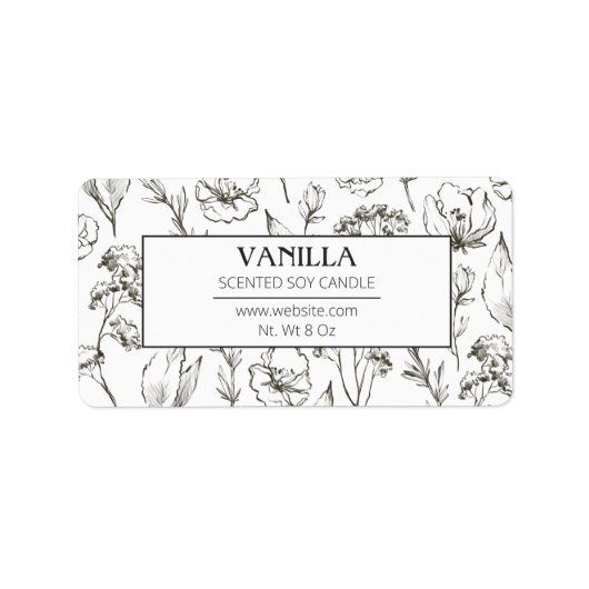 Kaarten voor kruid en wilde bloemen etiket (Voorkant)