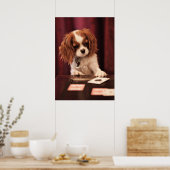 Kaarten voor puppy Speelt Poster (Keuken)