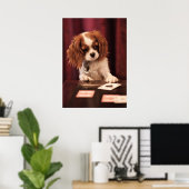 Kaarten voor puppy Speelt Poster (Thuiskantoor)