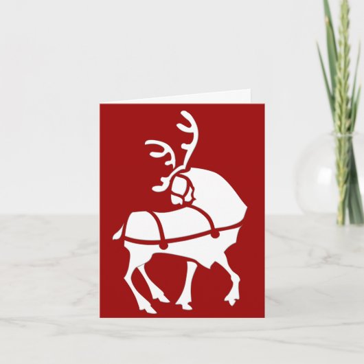 Kaarten voor rendierkunst Aangepaste kerstgriet Ka (Voorkant)