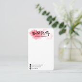 Kaarten voor roze inktverharding visitekaartje (Staand voorkant)
